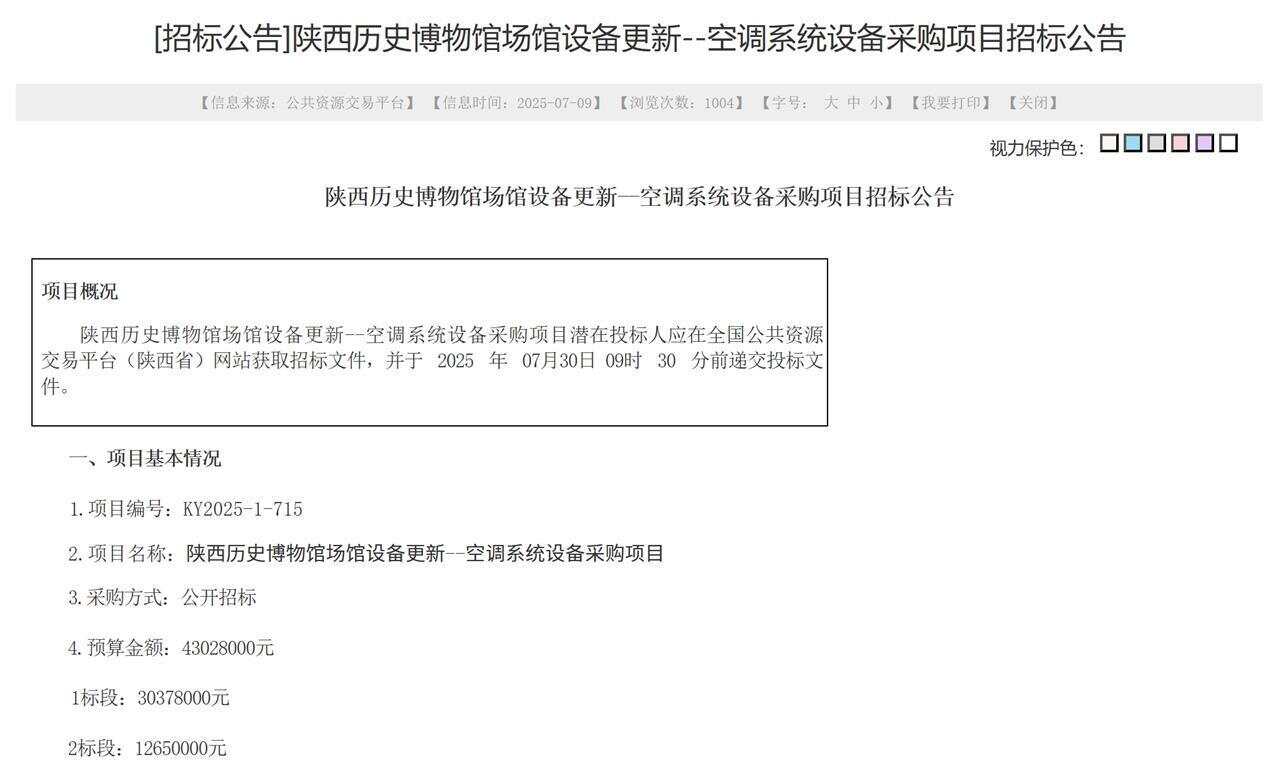 乐鱼APP被旅客吐槽像“蒸笼” 陕西汗青博物馆方案4300万改换新空调